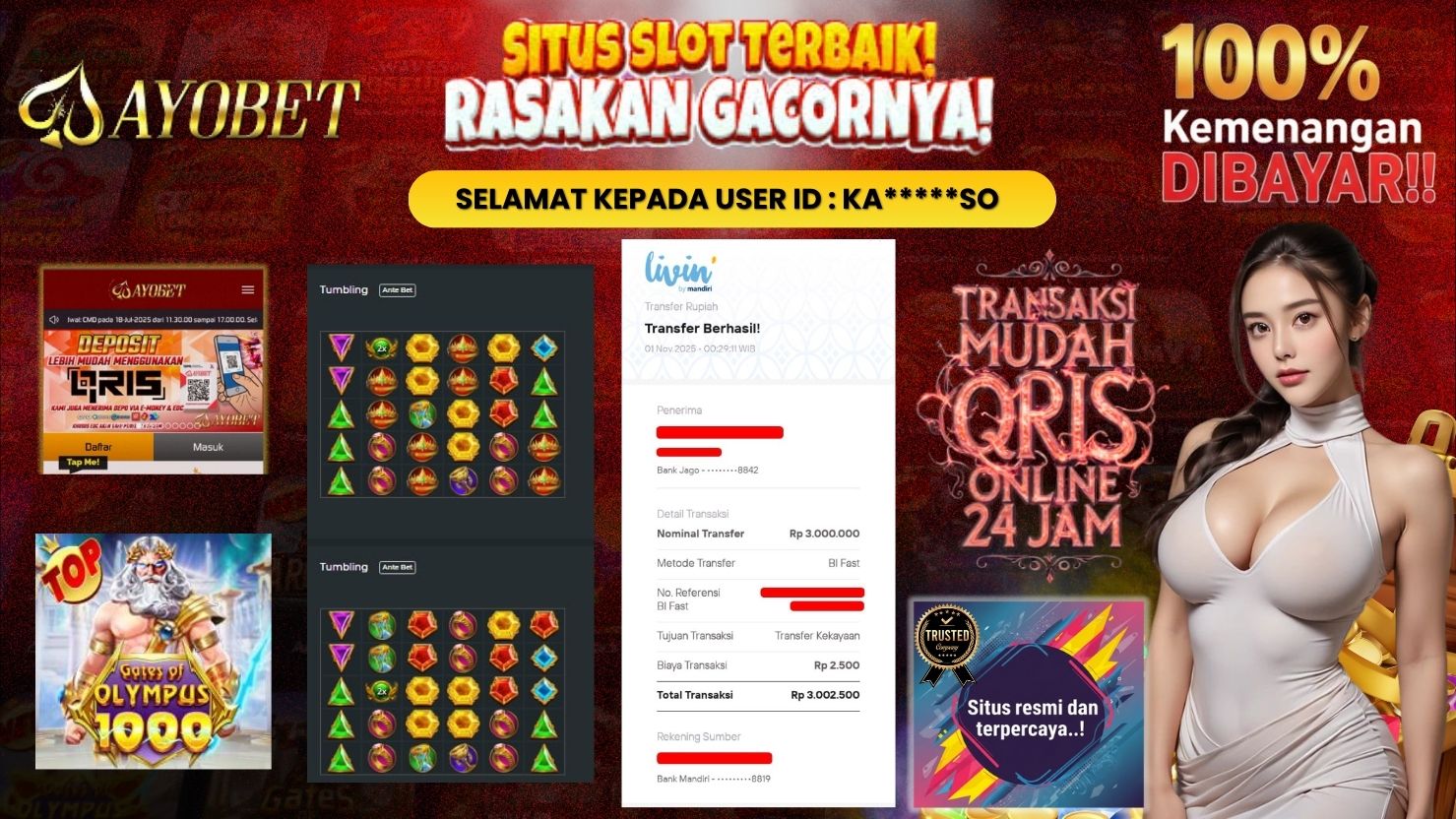 AYOBET JACKPOT SLOT GATES OF OLYMPUS 1000